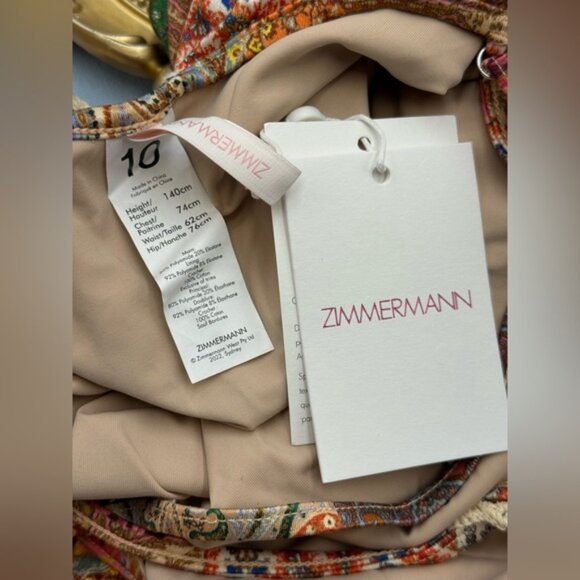 🆕 ZIMMERMANN KIDS 🧿 NWT Devi Frill One-Piece Swimsuit, Sz 10 Y - Picture 6 of 8
